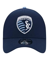 Men's New Era Navy Sporting Kansas City 2024 Kick Off Collection 9FORTY A-Frame Adjustable Hat