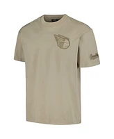 Men's Pro Standard Tan Cleveland Guardians Neutral Drop Shoulder T-shirt