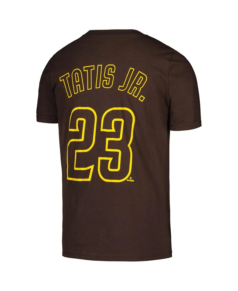 Big Boys Nike Fernando Tatis Jr. Brown San Diego Padres Home Player Name and Number T-shirt