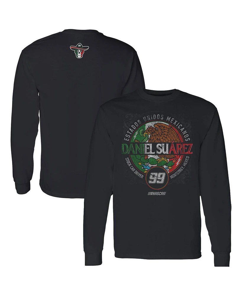 Men's Trackhouse Racing Team Collection Black Daniel Suarez Pancho Long Sleeve T-shirt