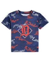 Toddler Boys and Girls Fanatics Navy Detroit Tigers Field Ball T-shirt and Shorts Set