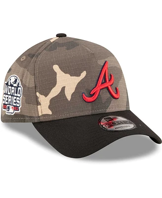 Men's New Era Atlanta Braves Camo Crown A-Frame 9FORTY Adjustable Hat