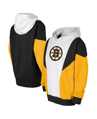 Big Boys Ash, Black Boston Bruins Champion League Fleece Pullover Hoodie
