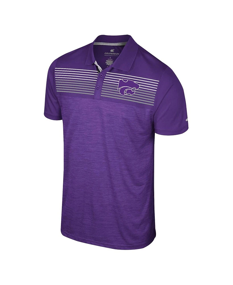 Men's Colosseum Purple Kansas State Wildcats Langmore Polo Shirt