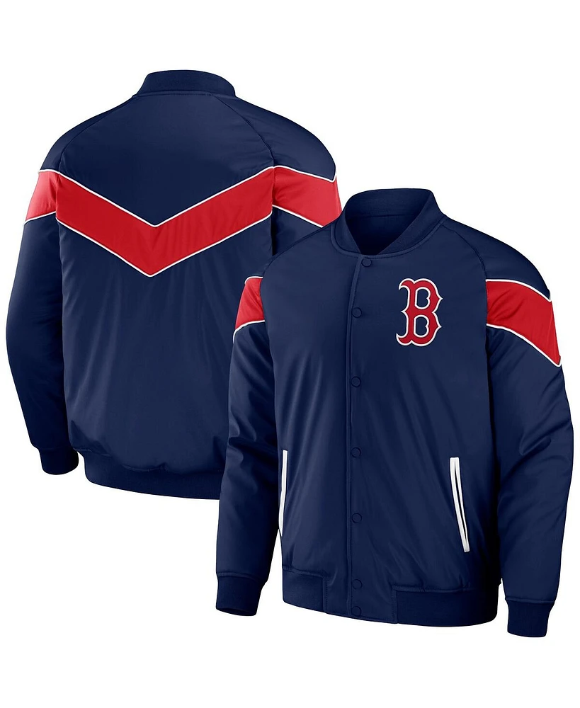 Men's Darius Rucker Collection by Fanatics Navy Boston Red Sox Baseball Raglan Full-Snap Jacket