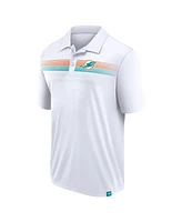 Men's Fanatics White Miami Dolphins Victory For Us Interlock Polo Shirt