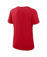 Women's Nike Red Los Angeles Angels Authentic Collection Performance Scoop Neck T-shirt