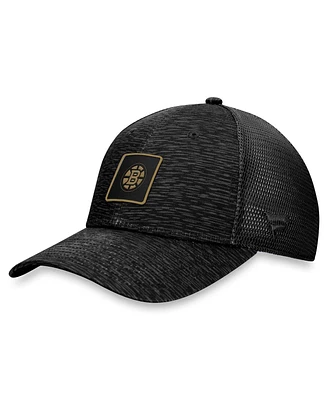Women's Fanatics Black Boston Bruins Authentic Pro Road Trucker Adjustable Hat