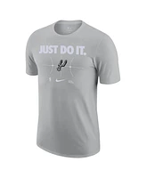 Men's Nike Silver San Antonio Spurs Just Do It T-shirt