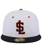 Men's New Era White Salt Lake Bees Theme Nights Occidental 59FIFTY Fitted Hat