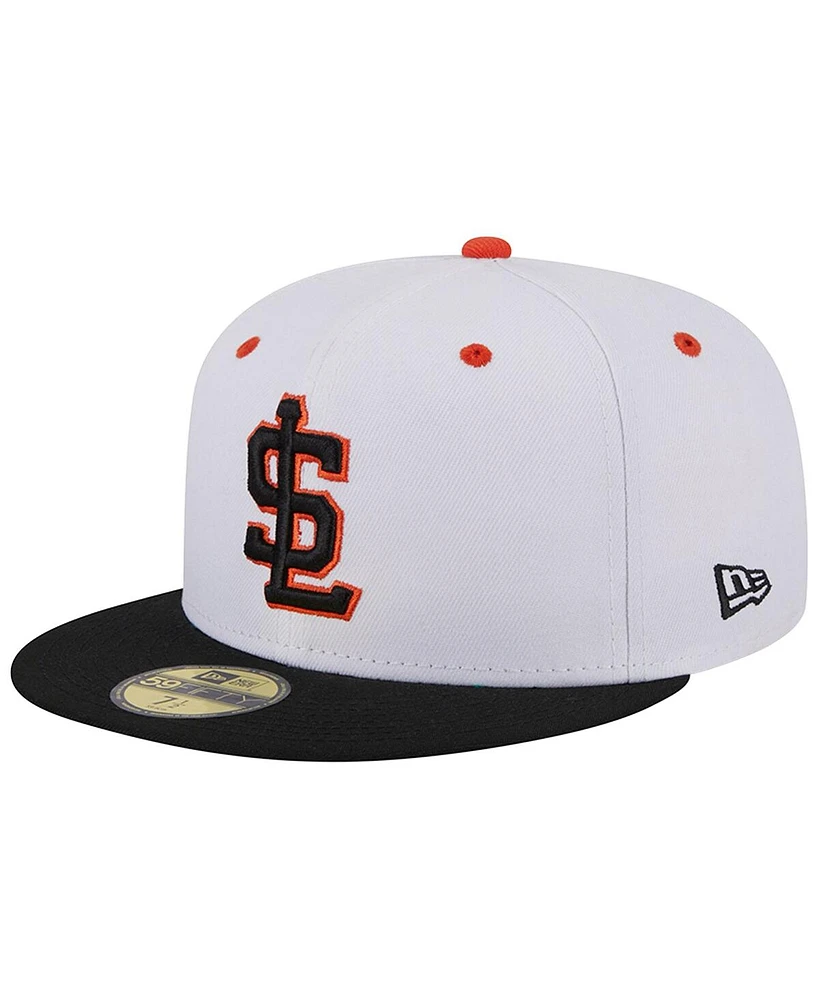 Men's New Era White Salt Lake Bees Theme Nights Occidental 59FIFTY Fitted Hat