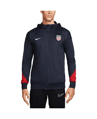 Men's Nike Navy Usmnt 2024 Strike Full-Zip Hoodie Track Jacket