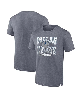 Men's Fanatics Heather Navy Distressed Dallas Cowboys Force Out T-shirt