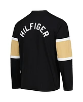 Men's Tommy Hilfiger Black Vegas Golden Knights Walter Lace-Up Long Sleeve Top