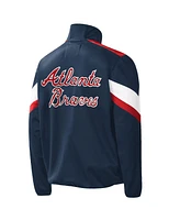 Men's G-iii Sports by Carl Banks Navy Atlanta Braves Earned Run Full-Zip Jacket