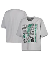 Women's Pressbox Silver Michigan State Spartans Rock & Roll School of T-shirt