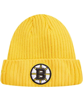 Men's Pro Standard Gold Boston Bruins Classic Core Cuffed Knit Hat