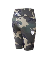 Women's Pro Standard Camo New York Yankees Allover Print Bike Shorts