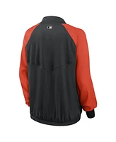 Women's Nike Black Baltimore Orioles Authentic Collection Team Raglan Performance Full-Zip Jacket