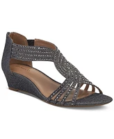 Style & Co Women's Ginifur Embellished Strappy Wedge Sandals, Created for Macy's