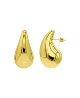 Adornia Tarnish Resistant 14K Gold-Plated Teardrop Sculptural Stud Earrings