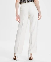 Anne Klein Women's Extended-Tab Creased-Leg Pants