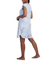 Miss Elaine Women's Gathered Floral Nightgown