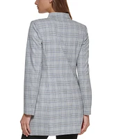 Dkny Petite Plaid Topper Jacket