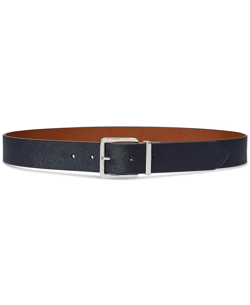 Lauren Ralph Women's Reversible Crosshatch Leather Belt