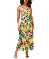 Vince Camuto Women's Floral Print Square Neck Maxi Dress