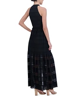 Eliza J Women's Lace Mock-Neck Side-Slit Maxi Dress