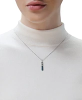 Wonder Fine Jewelry London Blue Topaz (1 ct. t.w.) & Diamond (1/20 ct. t.w.) Obi-Wan Kenobi Lightsaber 18" Pendant Necklace in Sterling Silver