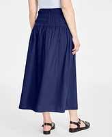 On 34th Women's Cotton Poplin Maxi Skirt, Created for Macy's