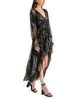 Steve Madden Women's Sol Floral High-Low Maxi Dress