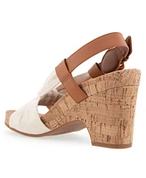 Aerosoles Women's Miki Open Toe Buckle Wedge Sandals