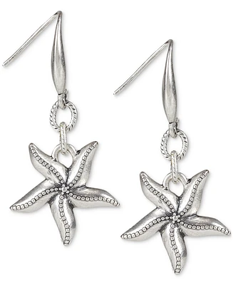 Patricia Nash Silver-Tone Seashore Starfish Drop Earrings