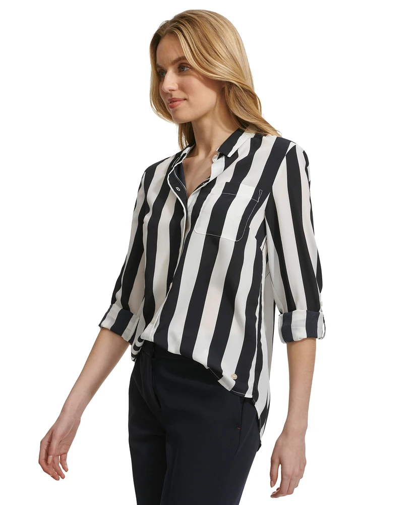 Tommy Hilfiger Women's Striped Button-Front Shirt