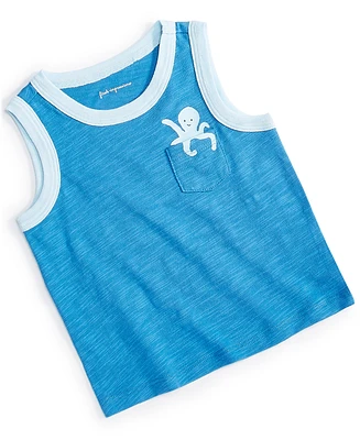 First Impressions Baby Boys Octopus Friend Graphic Pocket Tank Top, Created for Macy's