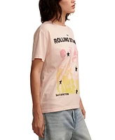 Lucky Brand Women's Rolling Stones Satisfaction Boyfriend Cotton T-Shirt