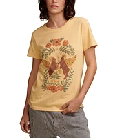 Lucky Brand Women's Aries Classic Crewneck Cotton Short-Sleeve T-Shirt