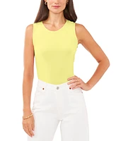 Vince Camuto Women's Crewneck Split Back Keyhole Tank Top