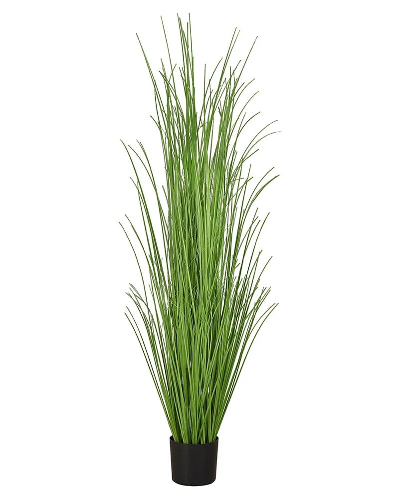 Monarch Specialties 47" Indoor Artificial Floor Grass Tree with Black Pot