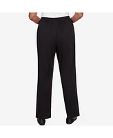 Alfred Dunner Petite Opposites Attract Pull On Sateen Pant