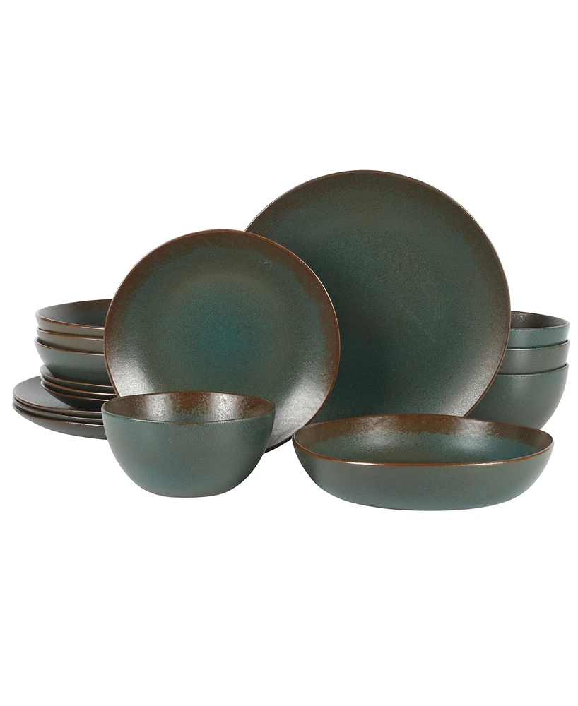 Bloomhouse Reactive Glaze 16-Pc Dinnerware Set, Service for 4