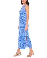 Msk Petite Three-Ring Printed Sleeveless Maxi Dress