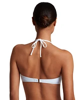 Lauren Ralph Women's Shirred V-Wire Bandeau Bikini Top