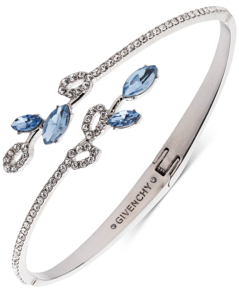 Givenchy Pave & Color Crystal Bypass Bangle Bracelet