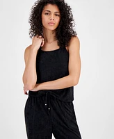 Miken Juniors' Cropped Velour Tank Top Cover-Up, Created for Macy's