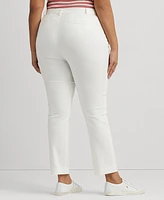 Lauren Ralph Plus Stretch Cotton Cropped Pants