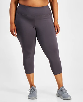 Id Ideology Plus Compression Cropped Leggings, Created for Macy's